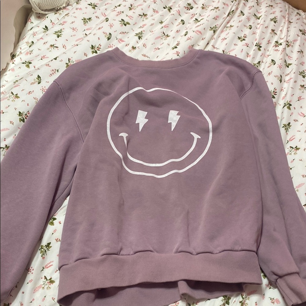 Purple Smiley Face Sweatshirt
